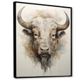 thumbnail image 2 of Designart "Great Plains Bison Bust III" Animals Buffalo Floater Framed Canvas Prints, 2 of 5