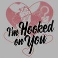 thumbnail image 2 of Men's Peter Pan Valentine's Day Captain Hook I'm Hooked on You  Pull Over Hoodie Athletic Heather Medium, 2 of 4