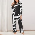 thumbnail image 2 of Sigee Memorial Day1 for Women’s Pajama Sets Long-Sleeved Pjs Sets for Women 2 piece Sleepwear-Small, 2 of 7