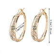 thumbnail image 3 of CASAFUN Hoop Earrings for Women Small Personalized Rhinestone Hoops Statement Accessories Jewelry Gifts for Ladies, 3 of 5