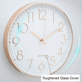 thumbnail image 2 of Reloj De Pared Dormitorio Y Salón Cuarzo Blanco Borde dorado, 2 of 5