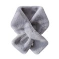 thumbnail image 2 of Eoperou Women Winter Faux Hare Fur Scarf Solid Color Thickened Plush Girls Scarf Evening Dress Furry Neck Collar Christmas Gift, 2 of 8
