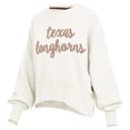 thumbnail image 2 of Women's Pressbox Cream Texas Longhorns Chelsea Oversized Pullover Sweatshirt, 2 of 3