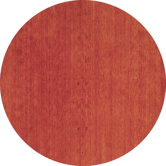 Ahgly Company Indoor Round Abstract Brown Contemporary Area Rugs, 5' Round