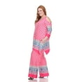 thumbnail image 2 of White Mark Women's Plus Size Tunic and Palazzo Pant Set, 2 of 4