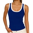 thumbnail image 4 of cfhntfmh Women's Scoop Neck Ribbed Tank Top Basic Sleeveless Racerback Tops Summer Trendy Slim Fit Shirts, 4 of 7