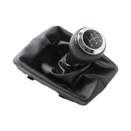 

TINYSOME 5/6 Speed Car Shift Gear Knob with Collars Dust Boot Manual/Auto Gear Shifter Boot Cover for A6 A4 S4 B8 8K A5 8T 8F Q5
