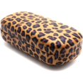 thumbnail image 1 of Funda protectora dura o semidura para anteojos y gafas de sol con paño de limpieza de microfibra. Elige tu talla A (leopardo rosa de tamaño mediano, 6.25 x 3.25 x 1.85 pulgadas)., 1 of 4