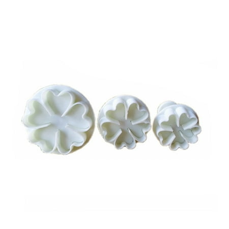 

Frehsky kitchen gadgets Decorating Five Cake Plunger Heart-Shaped Cookie Flower 3Pcs Fondant Cake Mould