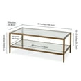 thumbnail image 5 of Evelyn&Zoe Hera 45" Wide Rectangular Coffee Table with Mirror Shelf, Brass, 5 of 8