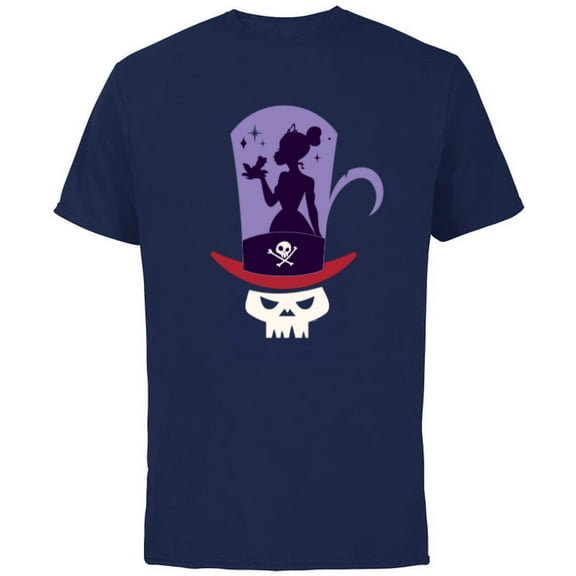 Disney The Princess and the Frog Tiana and Dr. Facilier - Short Sleeve Cotton T-Shirt for Adults - Customized-Navy