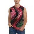 thumbnail image 2 of Picia Red Viper Jungle Intensity mens Cotton Tank Undershirts , Moisture-wicking Ribbed Tanks, Lightweight Cotton Tank Undershirts-Large, 2 of 8