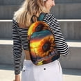 thumbnail image 5 of Saiise Sac à Dos pour Ordinateur Portable Imprimé Tournesol Coucher de Soleil - Bretelles Réglables, Résistant à l'Eau, Grande Capacité, Design Élégant, Unisexe pour École, Bureau, Voyage-Moyen, 5 of 5