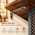 thumbnail image 3 of 10 Gallon Fish Tank Stand With Storcabinet Aquarium Rust-proof Metal Frame Heavy Duty Waterproof Reptile Turtle For Home Office U, 3 of 4