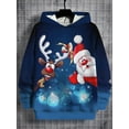 thumbnail image 5 of Sudadera con capucha y estampado 3D para hombre con temática navideña, ropa deportiva con cordón, camisetas de manga larga, ropa gráfica divertida para hombre, 5 of 5