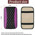 thumbnail image 2 of HUGFEGWE Car Center Console Cushion Pad, Universal Leather Waterproof Armrest Seat Box Cover Protector,Comfortable Car Decor Accessories Fit for Most Cars, Vehicles, SUVs (Purple) AZ824-16147, 2 of 7