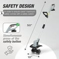 thumbnail image 2 of 20V Cordless Tiller Cultivator, 360RPM Electric Garden Tiller with 2.0Ah Battery & Charger, 9" Tilling Width, 6.6" Depth, Ideal for Lawn, Garden Beds, and Soil Cultivation$$Garden & Patio, 2 of 8