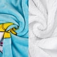 thumbnail image 2 of Catalonia Sherpa Blanket Plush Throw, Fleece Reversible Blankets for Bed and Couch, Super Soft Comfy Warm Fuzzy TV Blanket, 50" x 60", Blue Banana Cat, 2 of 7