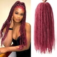thumbnail image 1 of Marley Twist Braiding Hair 18 Inch Red Marley Twist Hair 8 Packs Cuban Twist Hair Afro Kinky Curly Crochet Hair Synthetic Marley Hair Extensions (18 Inch(Pack of 8),#Bug), 1 of 7