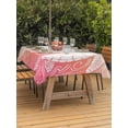 thumbnail image 4 of 60x84 Inch Outdoor Tablecloth with Umbrella Hole Zipper Rectangle Ocean Turtle Rectangular Tablecloths Waterproof Summer Gradient Coastal Waves Tropical Animal Patio Table Cloth Cover for Picnic, 4 of 8