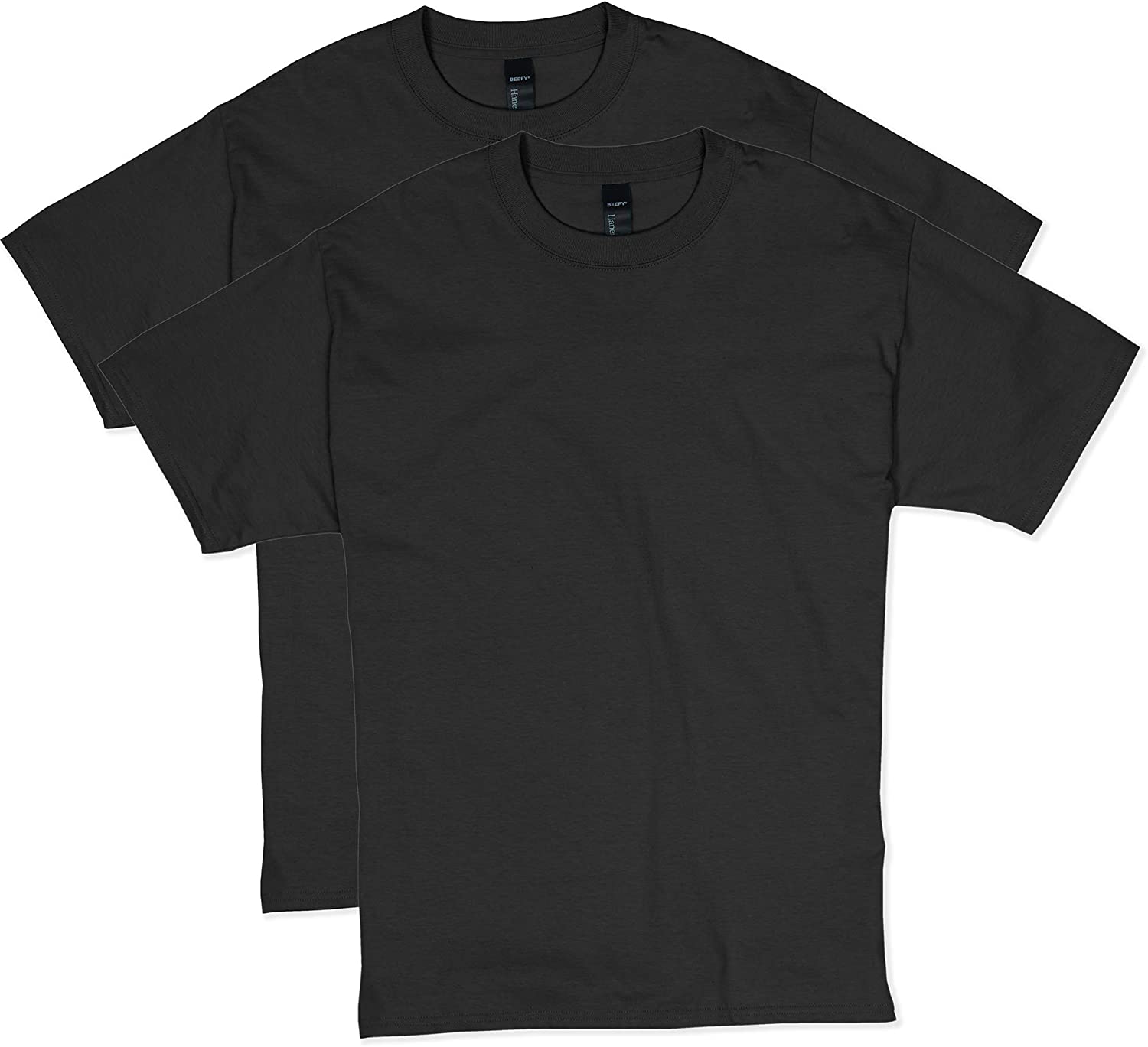 Hanes Mens Beefy T-Shirt 2-Pack, 2XL, Black - Walmart.ca