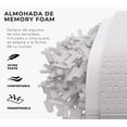 thumbnail image 3 of Almohada Memory Foam Estándar Gel Ajustable Suave Cómoda Modelo Blanco, 3 of 4