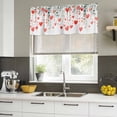 thumbnail image 4 of Valentines Curtain Valances for Windows, Kitchen Valance Window Treatments Panel 2 Pack, Watercolor Love Heart Botanical Rod Pocket Short Curtains for Bathroom Bedroom 42 x 18 Inch, 4 of 8