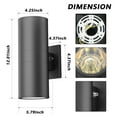 thumbnail image 2 of GEYANG Modern Outdoor Wall Light with Dusk to Dawn Sensor, Exterior Light Fixture Wall Mount Waterproof Anti-Rust Cylinder, Up and Down 2 Lights Black Sconces for Porch Patio House Outside Entryway, 2 of 7