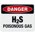 thumbnail image 1 of Danger H2S Poisonous Gas Sign, OSHA Danger Sign, 24x30 Reflective Aluminum EGP, 1 of 1