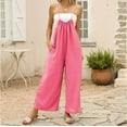 thumbnail image 6 of BLVB Womens Summer Overalls Wide Leg Sleeveless Baggy Jumpsuits Casual Loose Suspender Rompers Pants Beach Outfits, 6 of 7