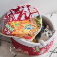 thumbnail image 6 of Warm Universal Four Seasons Instant Noodle Ramen Shape Cushion Soft Udon Cup Cat House Warm Nest Pet Bed ORANGE M, 6 of 8