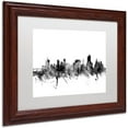 thumbnail image 2 of Trademark Fine Art "Tulsa Oklahoma Skyline B&W" Canvas Art by Michael Tompsett, White Matte, Wood Frame, 2 of 4