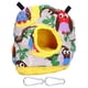 thumbnail image 3 of Casa para pájaros cálida, forma redonda, felpa suave, ahorra espacio, fácil de limpiar, seguridad, casa para loros, búho gris, 3 of 5