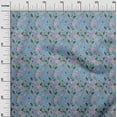 thumbnail image 3 of oneOone Tissu Polyester Spandex Bleu Matériel de Robe Florale Tissu Imprimé Tissu au Mètre 56 Pouces de Large, 3 of 4