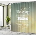 thumbnail image 5 of Ambesonne Saying Shower Curtain, Yellow Letters, 69"Wx70"L, Teal Yellow, 5 of 5