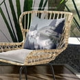 thumbnail image 2 of Amrita Sen Designs  16 x 16 in. Running Reindeer Broadcloth Indoor & Outdoor Zippered Pillow - Grey & Blue, 2 of 4