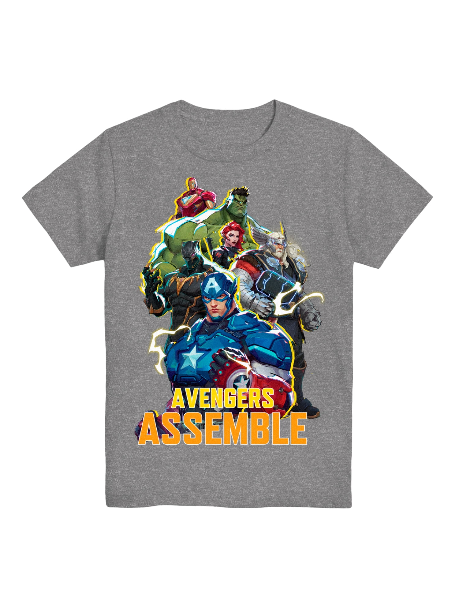 Marvel Rivals, Boys' Graphic T-Shirt, Avengers Assemble, Sizes 4-18