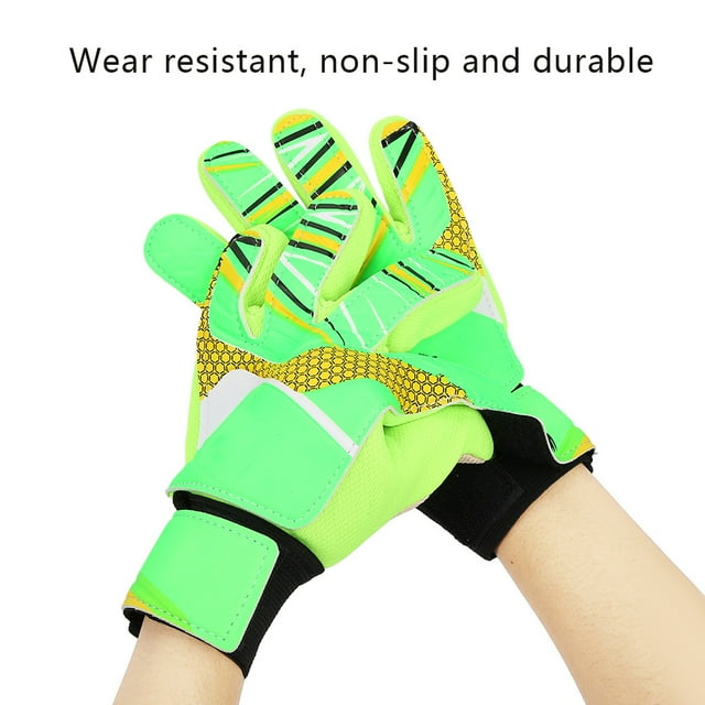 Soccer Gloves, Sweat Absorbing Soft Hand Feeling Breathable Comfortable Soft Inner Material Children Soccer Gloves for Soccer Competition for Soccer Training