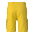 thumbnail image 4 of Lisingtool Cargo Shorts for Men Male Casual Mid Waist Shorts Pant Solid Splice Pocket Drawstring Knee Length Shorts Mens Shorts Yellow, 4 of 5