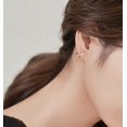 thumbnail image 2 of Solid 925 Sterling Silver CZ Cuff Piercing Stud Earrings Wraps for Women Teens X Criss Cross Cuff Earrings Huggie Hoops, 2 of 13