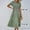 Green, variant on Women Summer Solid Color Casual Round Neck Short Sleeve Hollow Dress Mini for Women Midi Dresses Summer Casual Dresses