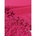 thumbnail image 5 of INSPIRE CHIC Crochet Dress for Women's Fringe Hem Boho Beach Sleeveless Dress M Hot Pink, 5 of 6