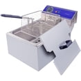 thumbnail image 1 of DULONG Commercial Electric Deep Fryer Countertop 10L Stainless Steel Deep Fryer with Temperature Control Single Large Tank French Fries Restaurant Home Kitchen (2000W),DL-10B, 1 of 8