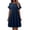 Blue, variant on VBARHMQRT Female Easter Dress for Women Petite Fashion Solid Elegant Round Neck Loose Cotton and Linen Long Dress Spring Maxi Dresses for Women 2024 Bodycon Elegant Dresses for Women Evening Party