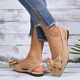 thumbnail image 6 of Willtoo Bow Pointed Toe Dress Flat Shoes for Women Elastic Back Slingback Flats Fashion Casual Adjustable Ankle Strap Shoes, 6 of 6