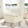 thumbnail image 2 of Bean Bag Chair, Lazy Floor Sofa Couch Soft Stuffed Filling for Adults and Kids, Comfy BeanBag Sofa Chair Fireside Accent Sofa Lounger for Living Room Bedroom, White, 2 of 9