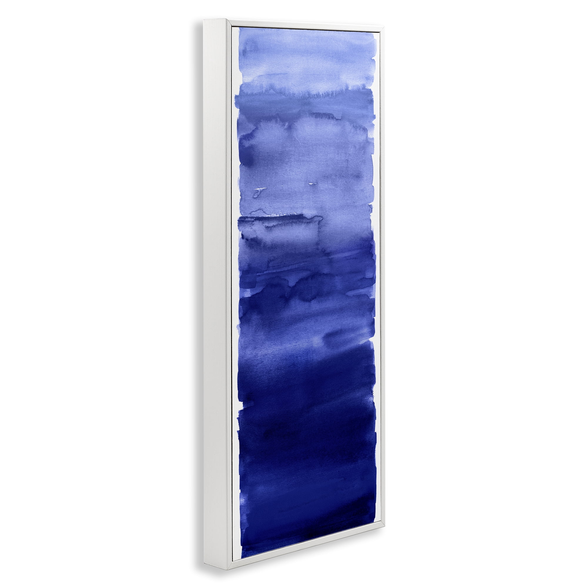 Stupell Industries Indigo Blend Gradient White Framed Giclee Art, design by Allie Corbin