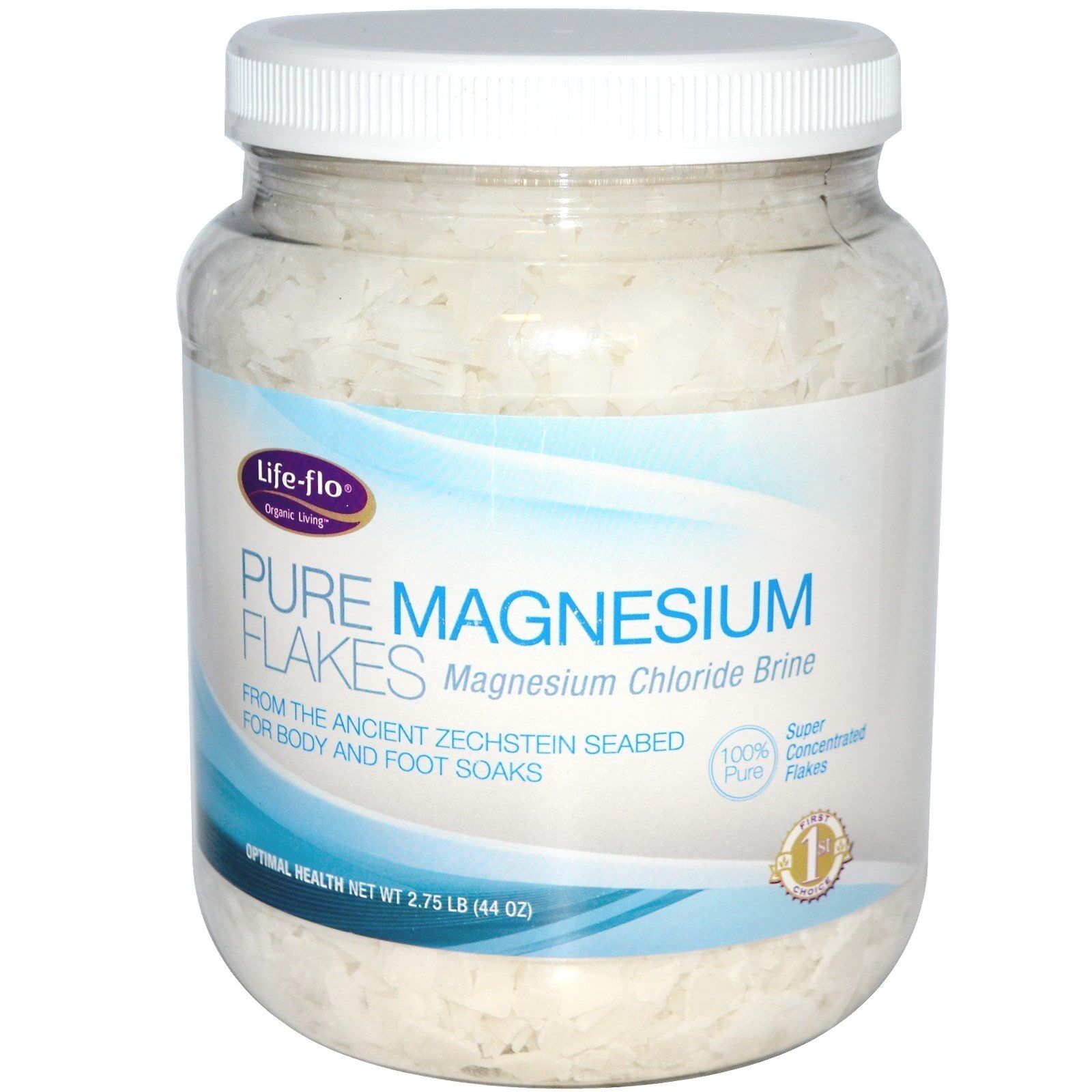 LifeFlo Pure Magnesium Flakes for Mineral Bath or Foot Soaks 2.75