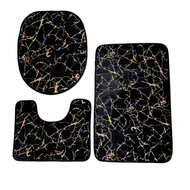 Set de Alfombra de Baño Pequeño Pelo de Conejo Inodoro Caliente Set de 3 Piezas Baño Alfombra de Cubierta Alfombra Alfombra de Baño Alfombra de Piso Alfombra de Pie Cómoda Absorbente