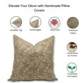 thumbnail image 4 of Fabdivine Block Print Throw Pillow Cover, 14x14 Inch Thick Cotton Decorative Cushion Cover, Floral Print Boho Design Green Pillow Cover for Sofa and Couch, 4 of 5
